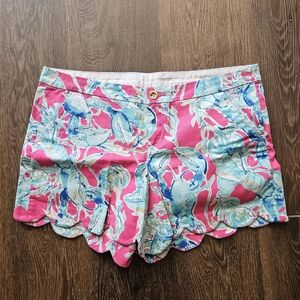 Lilly Pulitzer Lobster Scalloped Shorts